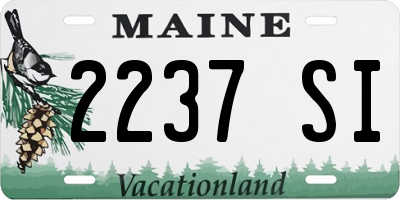 ME license plate 2237SI
