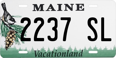 ME license plate 2237SL