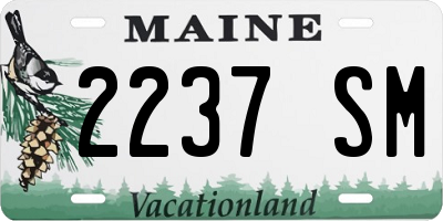 ME license plate 2237SM