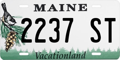 ME license plate 2237ST