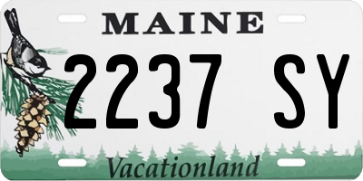 ME license plate 2237SY
