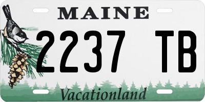 ME license plate 2237TB