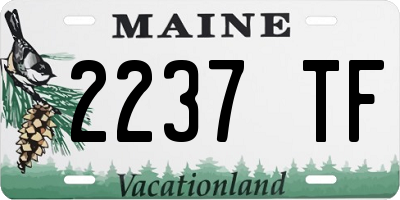 ME license plate 2237TF