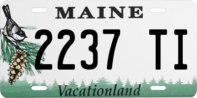 ME license plate 2237TI