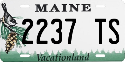 ME license plate 2237TS