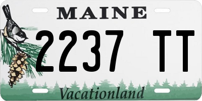 ME license plate 2237TT