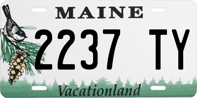ME license plate 2237TY