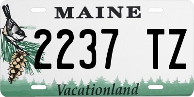 ME license plate 2237TZ