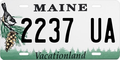 ME license plate 2237UA