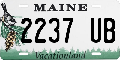 ME license plate 2237UB