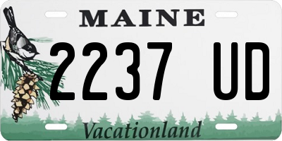 ME license plate 2237UD