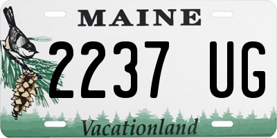 ME license plate 2237UG
