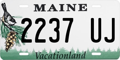 ME license plate 2237UJ