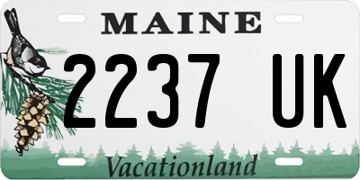 ME license plate 2237UK
