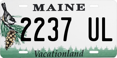 ME license plate 2237UL