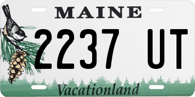 ME license plate 2237UT