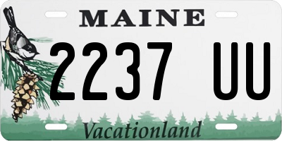ME license plate 2237UU