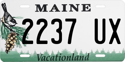 ME license plate 2237UX