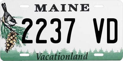ME license plate 2237VD