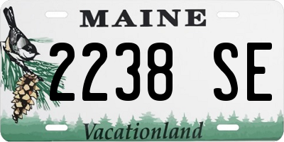 ME license plate 2238SE