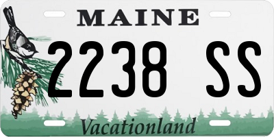 ME license plate 2238SS