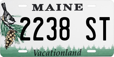 ME license plate 2238ST