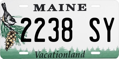 ME license plate 2238SY