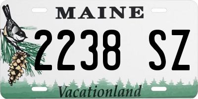 ME license plate 2238SZ
