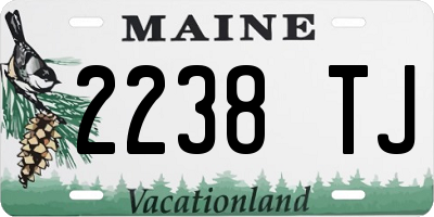 ME license plate 2238TJ