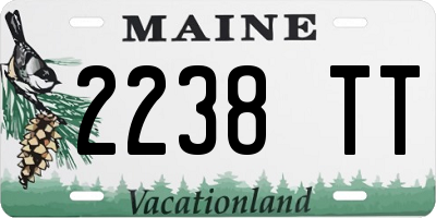 ME license plate 2238TT