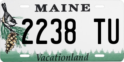 ME license plate 2238TU
