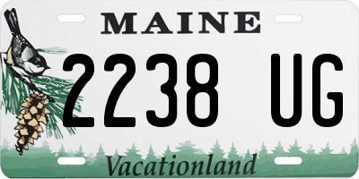 ME license plate 2238UG