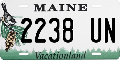 ME license plate 2238UN