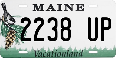 ME license plate 2238UP
