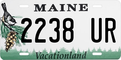 ME license plate 2238UR