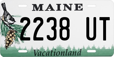 ME license plate 2238UT