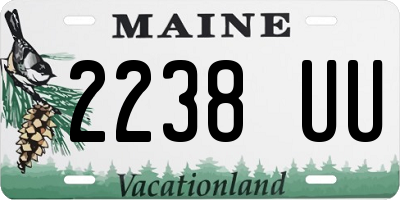 ME license plate 2238UU