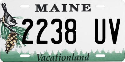 ME license plate 2238UV