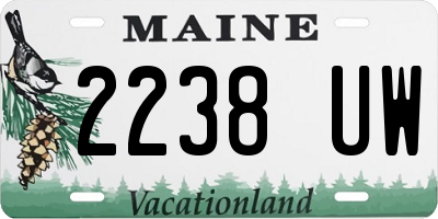 ME license plate 2238UW