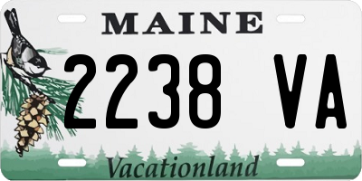 ME license plate 2238VA