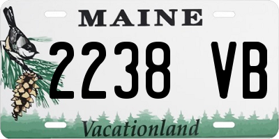 ME license plate 2238VB