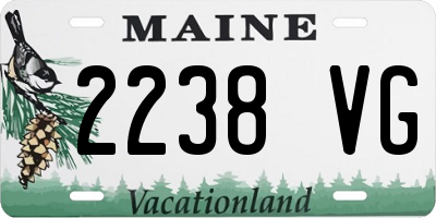 ME license plate 2238VG