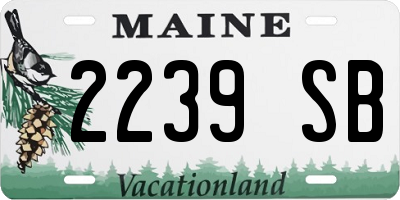 ME license plate 2239SB