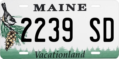 ME license plate 2239SD