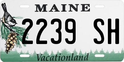 ME license plate 2239SH