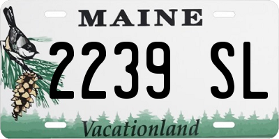 ME license plate 2239SL
