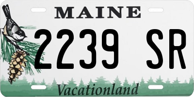 ME license plate 2239SR
