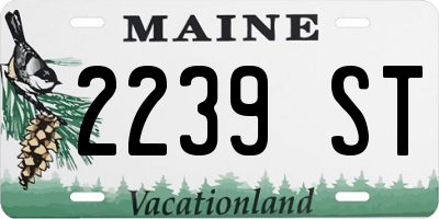 ME license plate 2239ST
