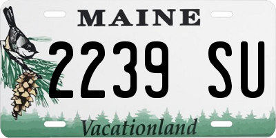 ME license plate 2239SU