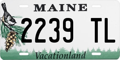 ME license plate 2239TL